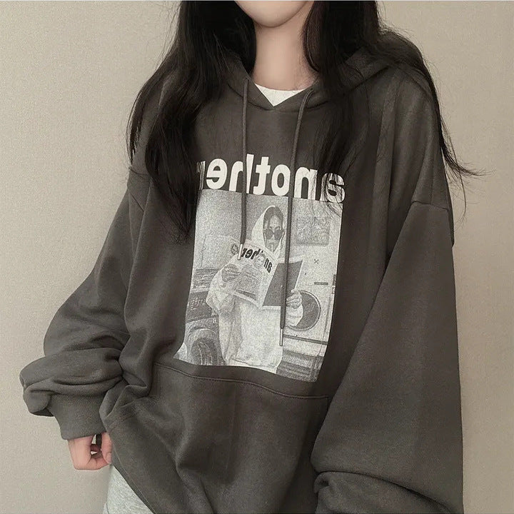 Korean 3D Fleece-Lined Hooded Sweater for Women
