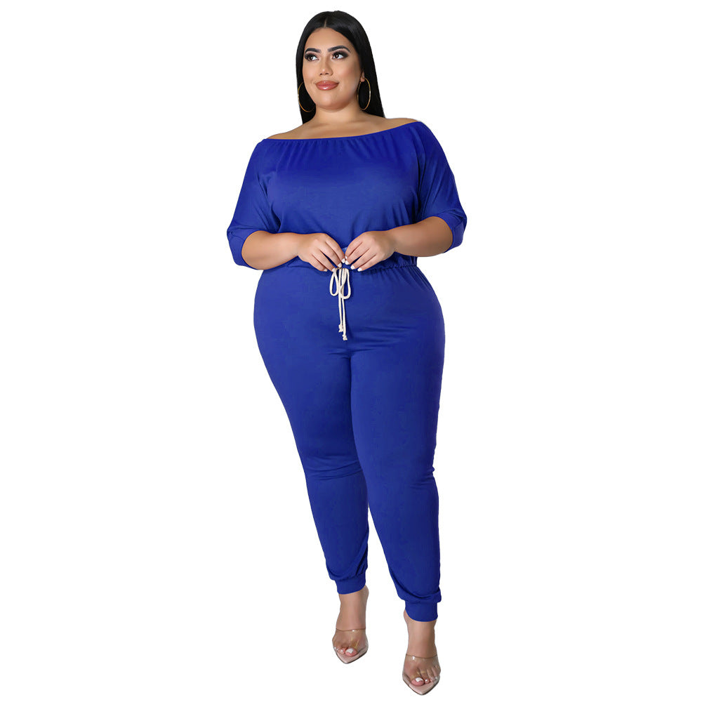 Women's Solid Sports Jumpsuit High Waist Slimming Romper