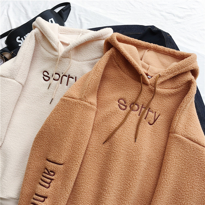 Women's Faux Cashmere Fleece-Lined Hooded Coat