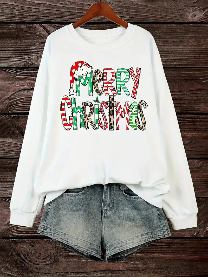 Women's Festive Christmas Round Neck Knit Sweater