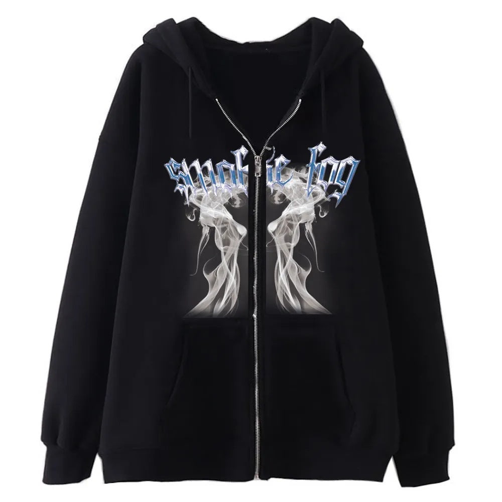 Dark Skull Skeleton Zip-Up Hoodie & Sweatshirt