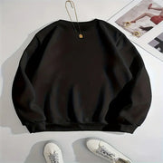 Trendy Print Round Neck Autumn Sweatshirt