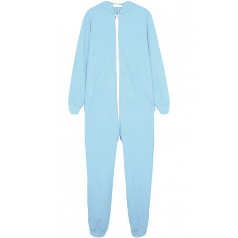 Womens Fashionable Hooded Jumpsuit Loungewear