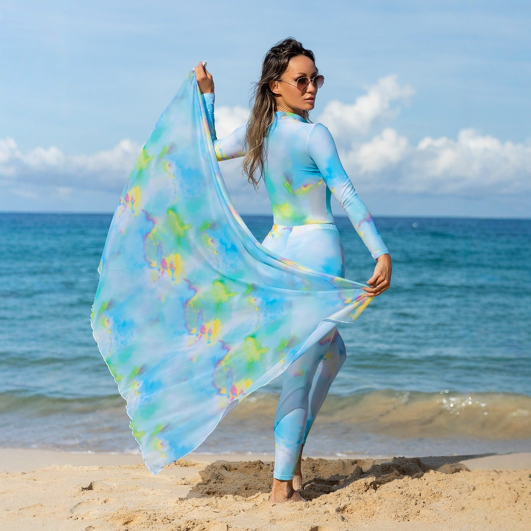 Women's UV Protection Long-Sleeve Swim Jumpsuit