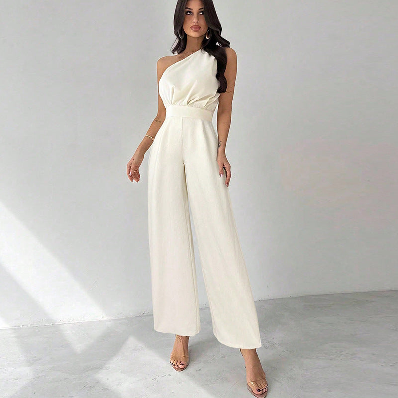 Chic Off-Shoulder Sleeveless Jumpsuit