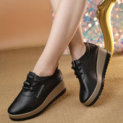 Thick-Soled Flat Platform Shoes for Women – Spring/Autumn 2025 Height-Increasing Korean Style