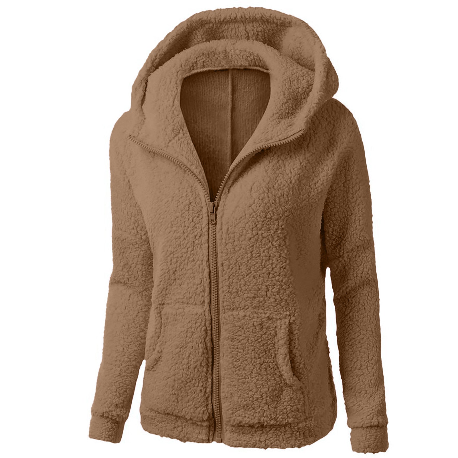Women's Cozy Zipper Hooded Fleece Sweater