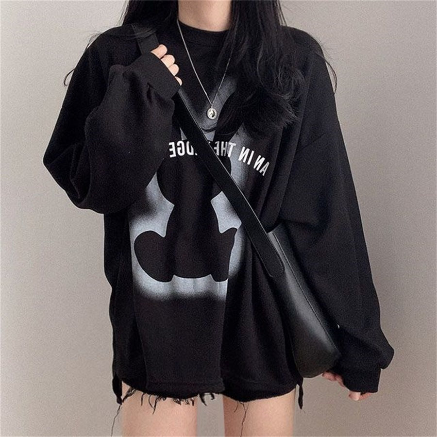 Warm Fleece-Lined Mid-Length Hoodie for Women