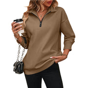 Y2K Fleece Half-Zip Pullover Streetwear Sweatshirt