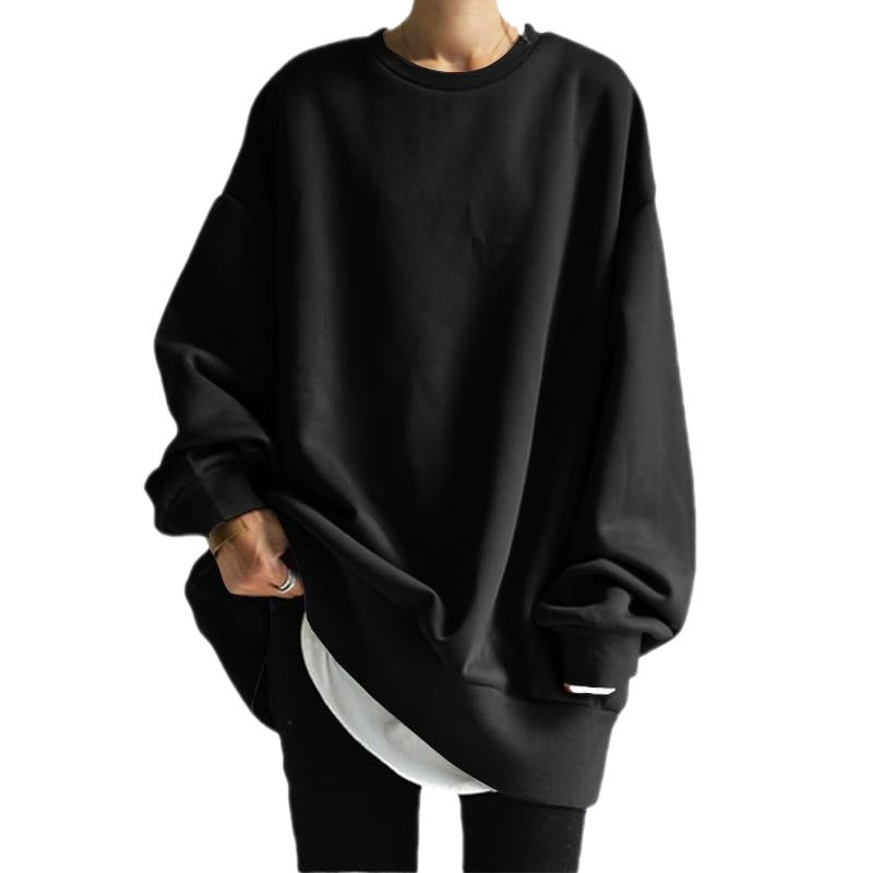 Women's Cozy Round Neck Loose Pullover Sweater