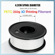 Vibrant Color PETG Filament – 250 g (0.55 lb) Roll, 1.75 mm Diameter, Non‑Toxic & Odorless
