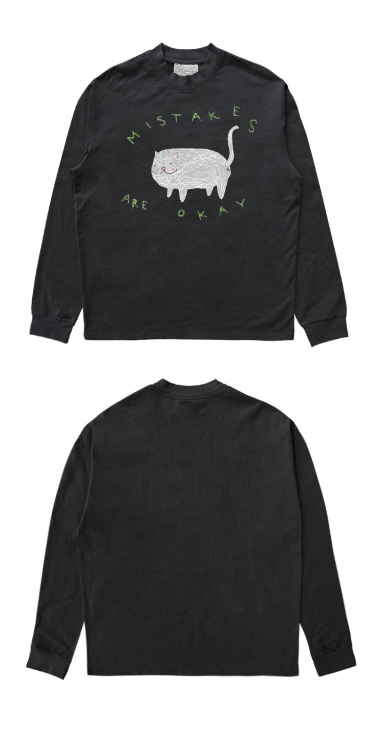Cute Animal Print Long Sleeve Cotton Tee