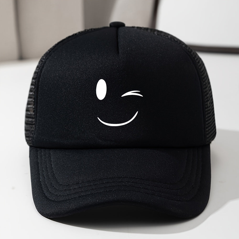Breathable Mesh Adjustable Snapback Trucker Cap for Kids
