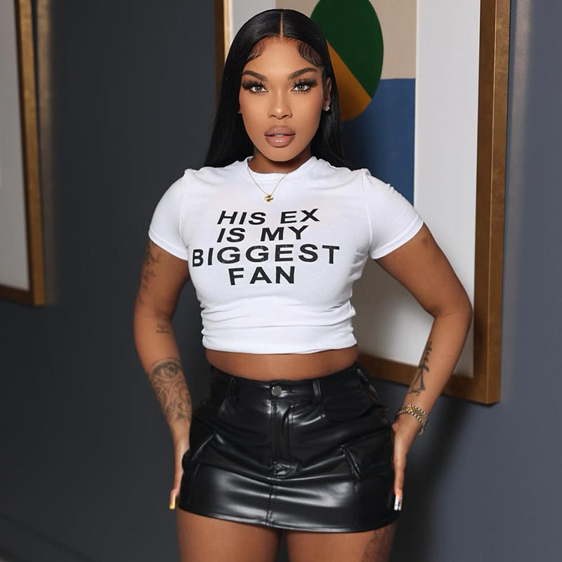 Trendy Women's Short Sleeve Crop Top