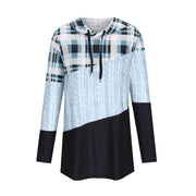 Women's Long-Sleeve Hooded Printed Casual Pullover Sweater