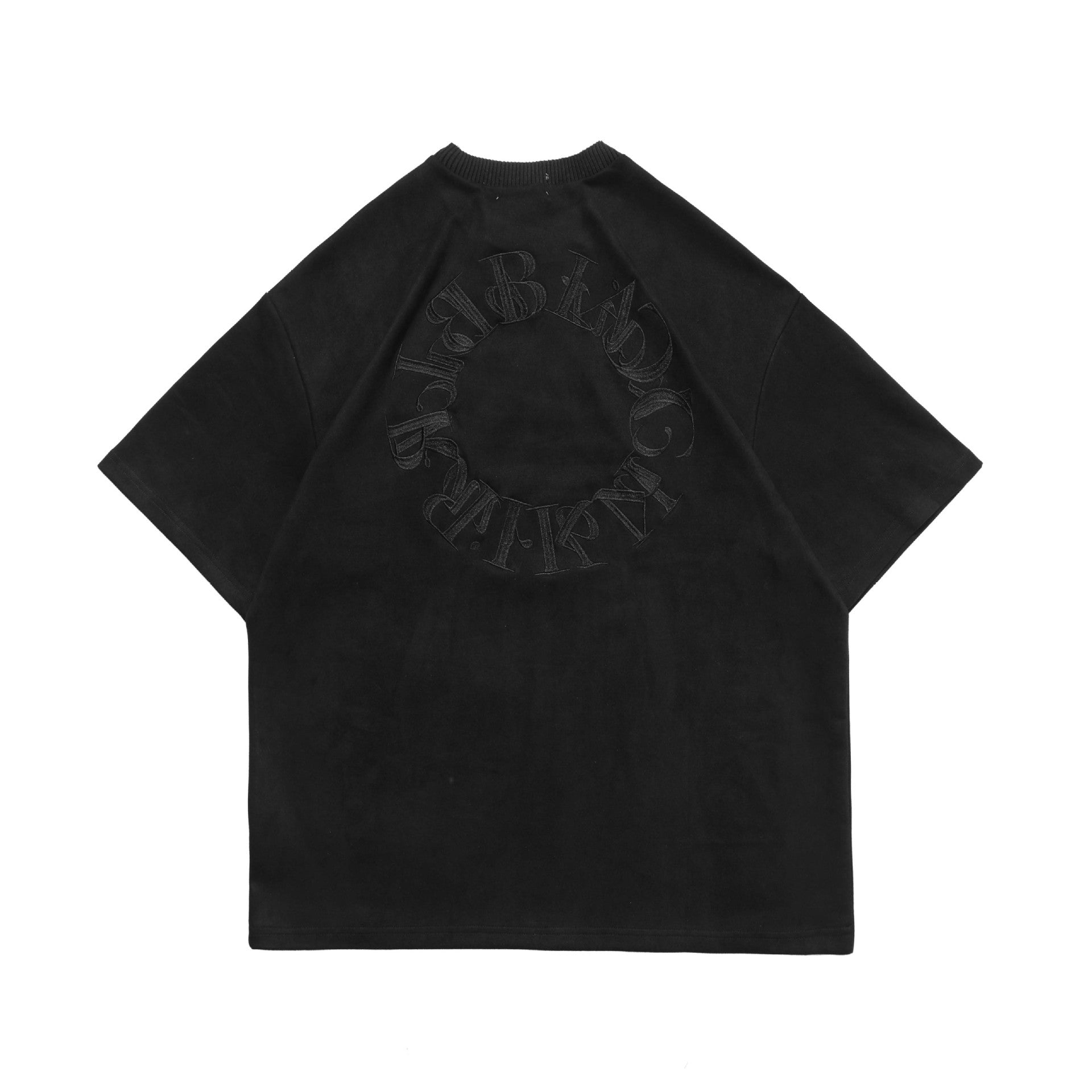 Men's Suede Letter Embroidered Streetwear Short Sleeve Tee