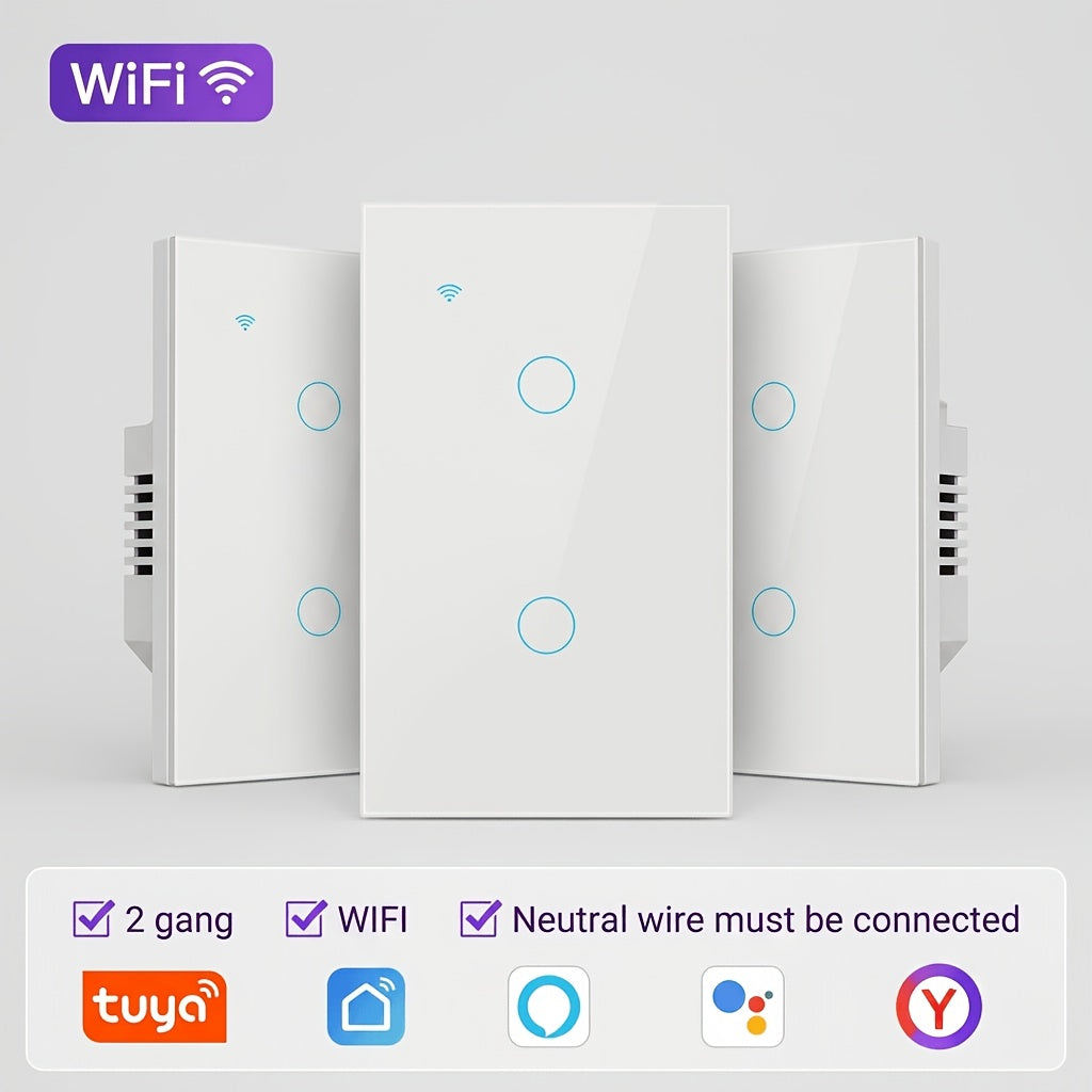 3-Gang Smart Wi-Fi Switch with Voice Control