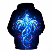 Flame Phoenix 3D Casual Loose Hoodie
