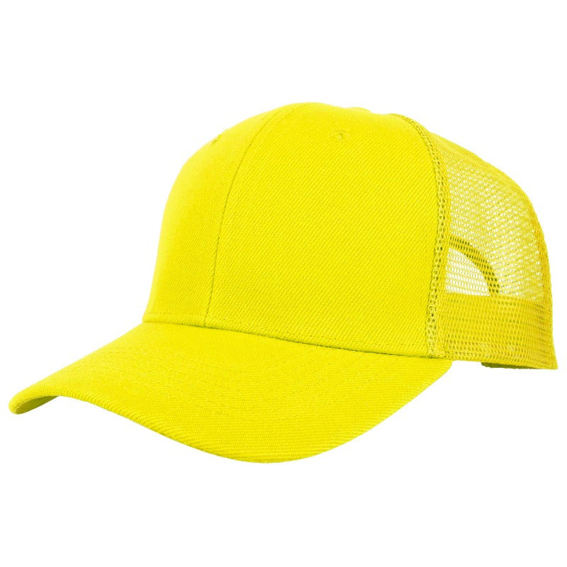 Black Mesh Trucker Snapback Hat with Structured Front