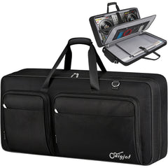 DJ Controller Travel Case with Padded Interior, Laptop Compartment, Adjustable Shoulder Strap – Compatible with DDJ‑FLX10, DDJ‑1000, DDJ‑REV7, DDJ‑FLX6