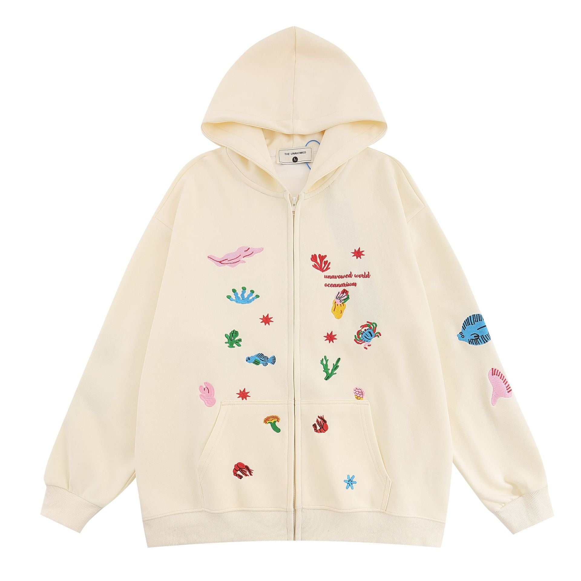 Japanese Style Geometric Hooded Zipper Cardigan