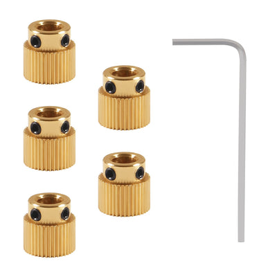 Brass Extruder Wheel Gear Set for 3D Printers