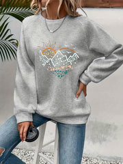 Cozy Round Neck Women's Sweatshirt for Daily Comfort