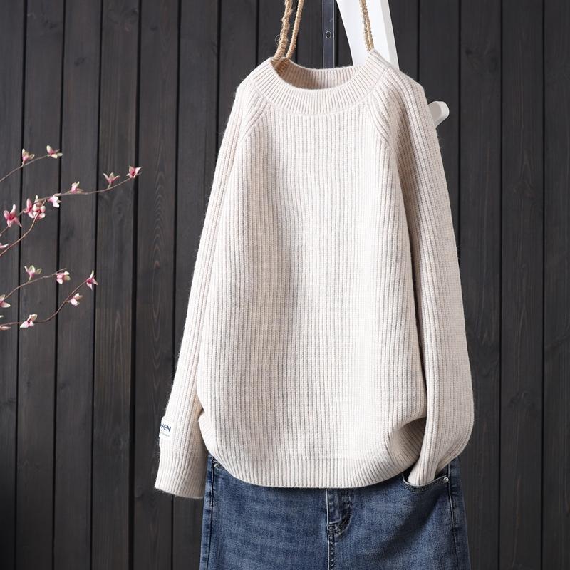 Simple Artistic Loose Pullover Women's Long-sleeved Sweater