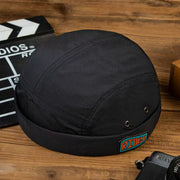 Hip-Hop Straw Hat With Lettering Patch