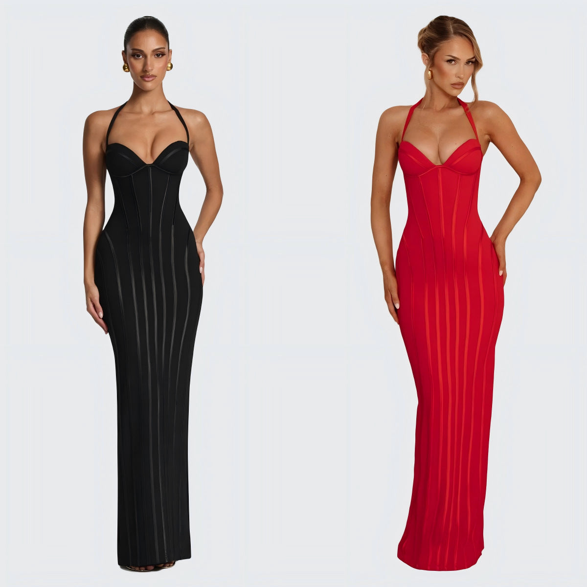 Fishtail Corseted Figure-flattering Sheath-style Evening Gown for Socialites and Parties