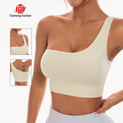 Women's Slim-Fit Yoga & Running Top – Breathable, Stretchy, Off-White