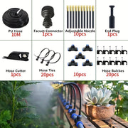 Garden Drip Watering Irrigation Kit with Automatic Sprinkler Atomizer – Multiple Length Options (196.85 mm, 393.7 mm, 590.55 mm, 787.4 mm) – Universal Thread