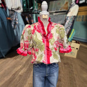 Women's Casual Color-Block Print Top – Loose Fit, Trendy Streetwear