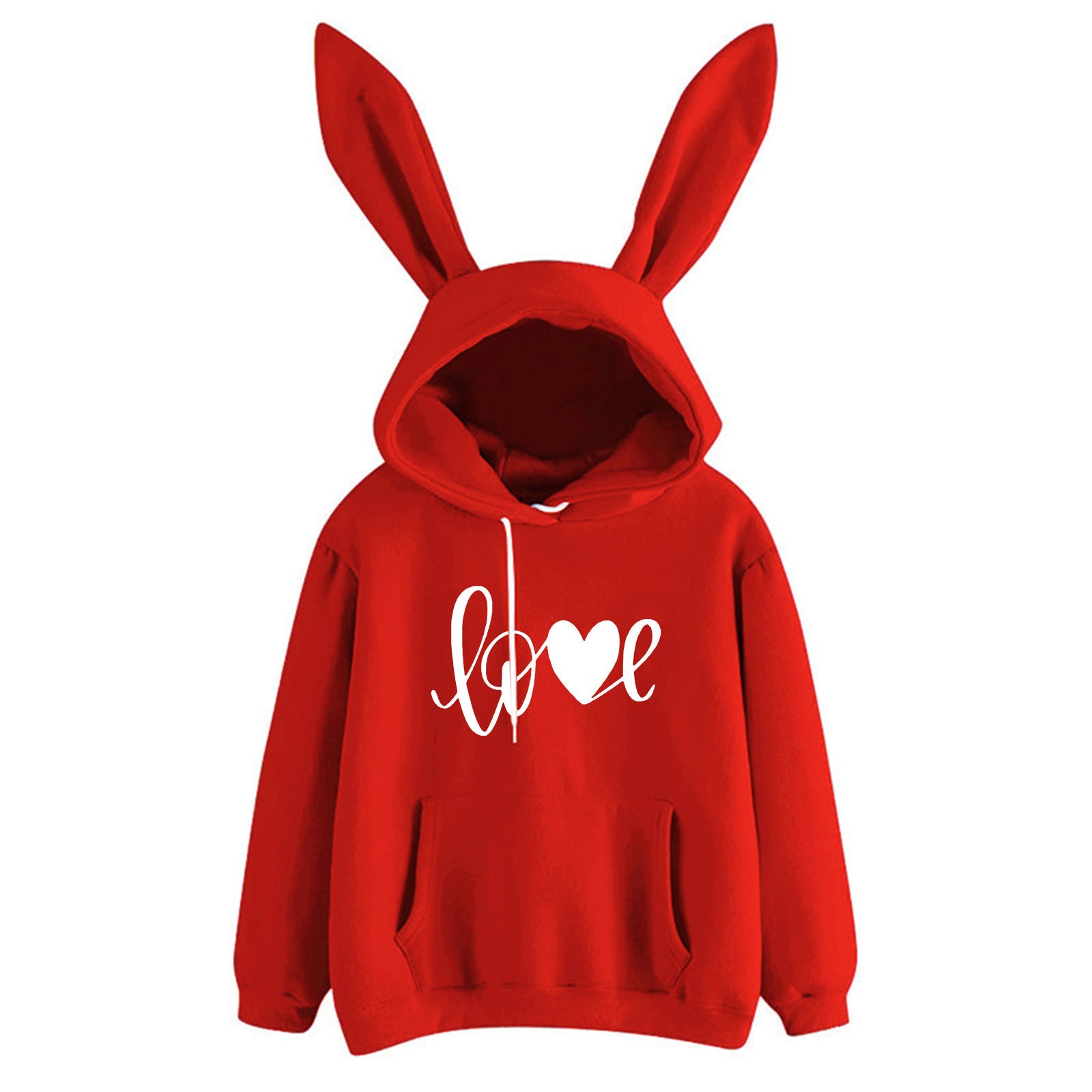Cute Bunny Ear Hooded Casual Sweatshirt