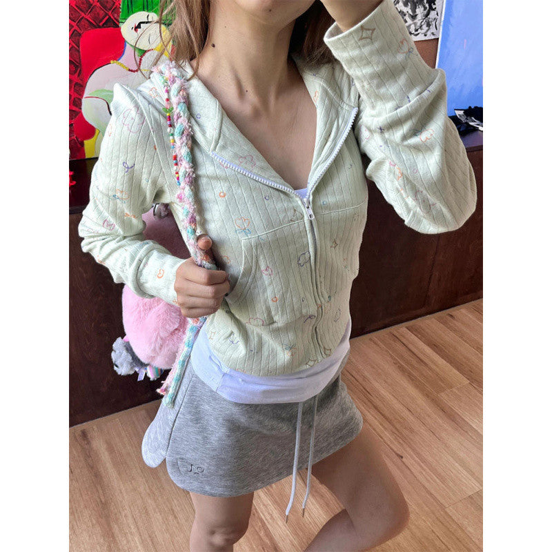 Cute Cardigan Hoodie Women's Slimming
