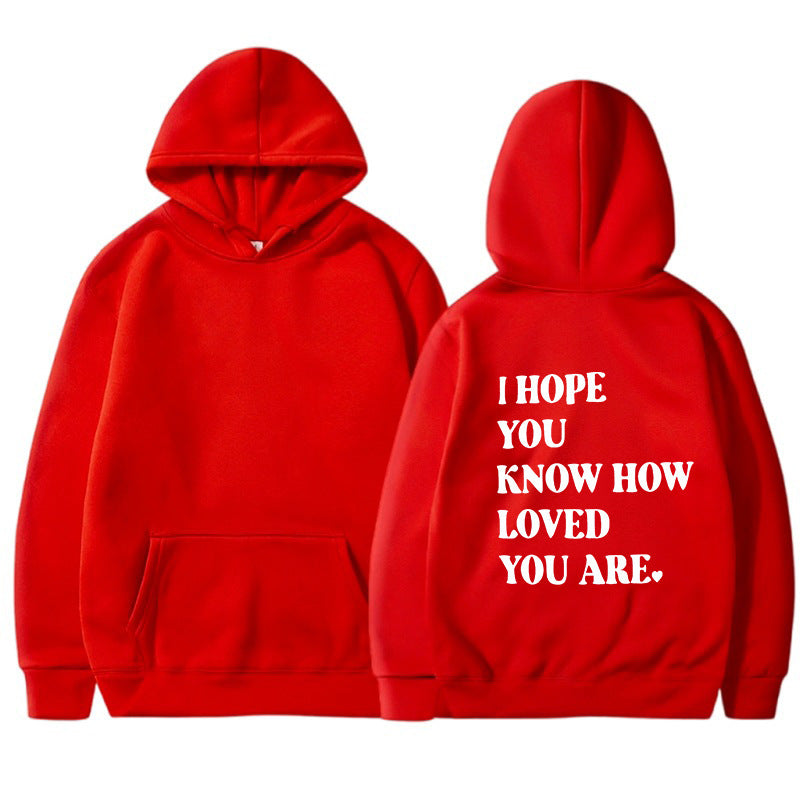 Plus Size Casual Printed Drawstring Hoodie