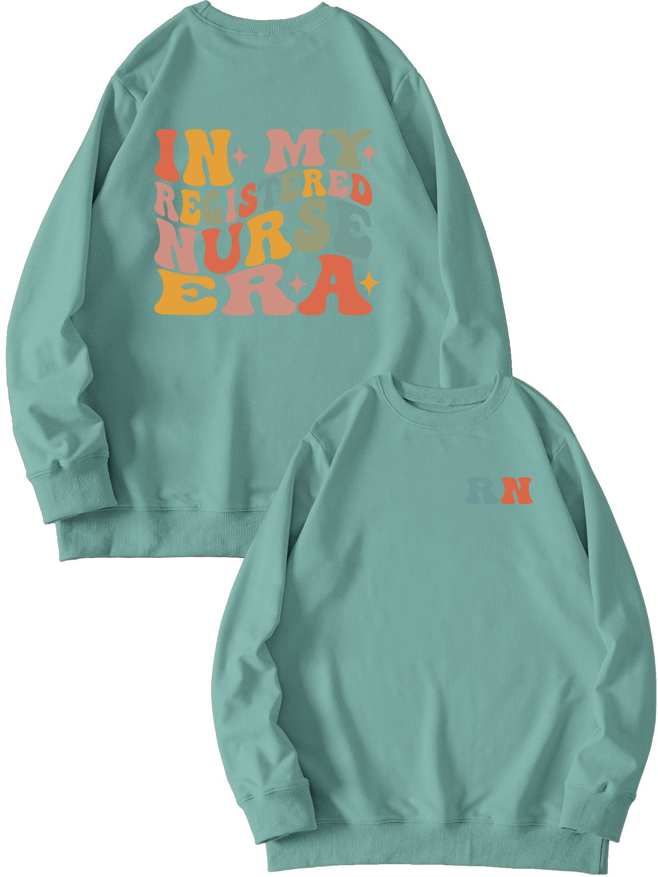 Women's Casual Round Neck Printed Sweatshirt