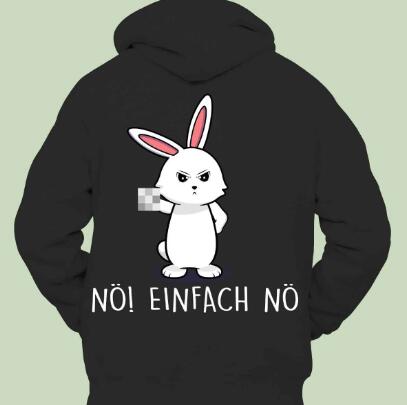 Satirical Rabbit Graphic Unisex Hoodie