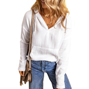Cozy Solid Color Women's Pullover Hoodie with Pocket