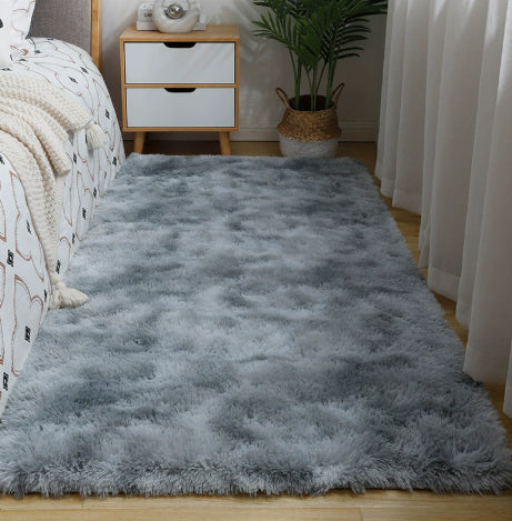Silk-wool Carpet Bedroom Bedside Living Room Solid Color