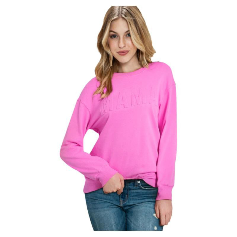 Casual Print Solid Pullover Sweatshirt