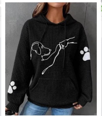 Women's Casual Printed Long Sleeve Loose Sweater