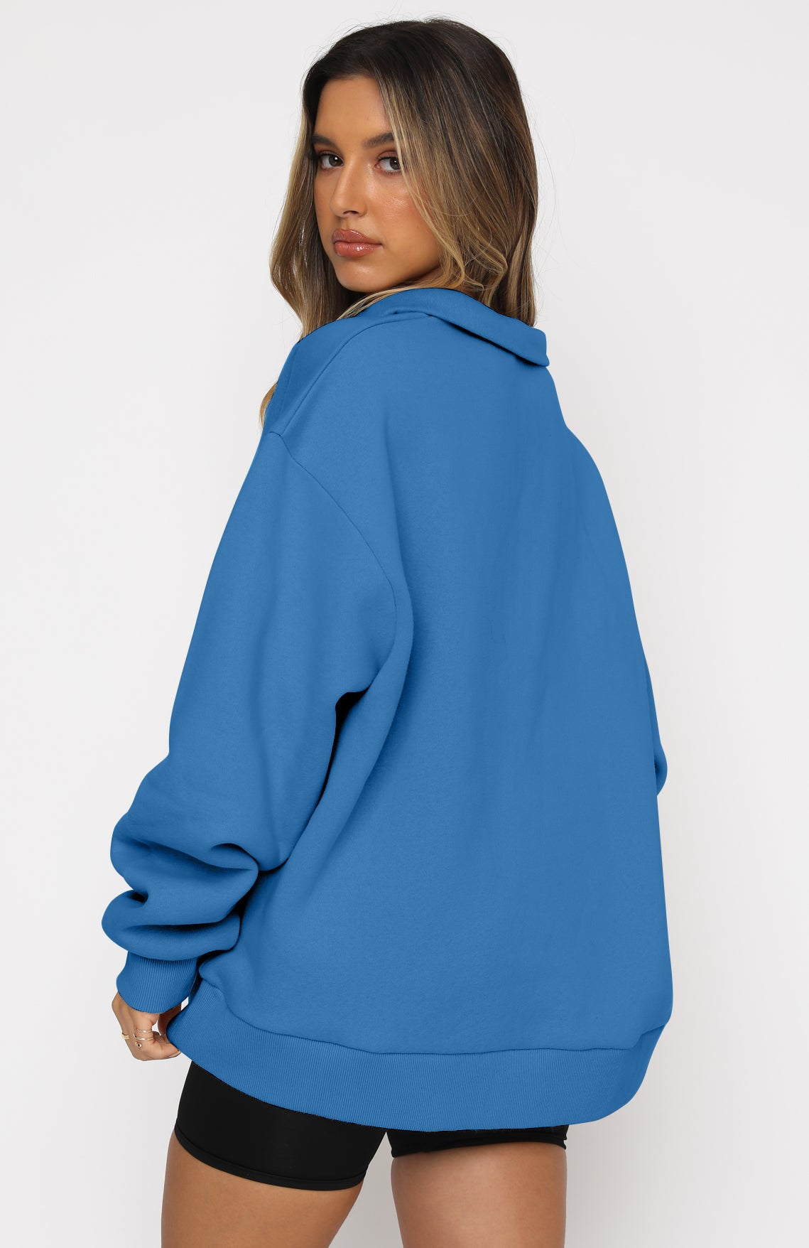 Women's Half-Zip Pullover Casual Long Sleeve Sweatshirt