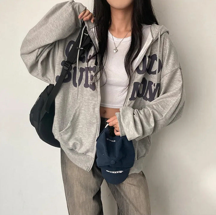 Women's Fleece Zip Cardigan Cozy Casual Sweater Coat