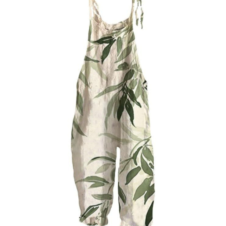 Retro Pocketed Suspender Jumpsuit Flared Overalls