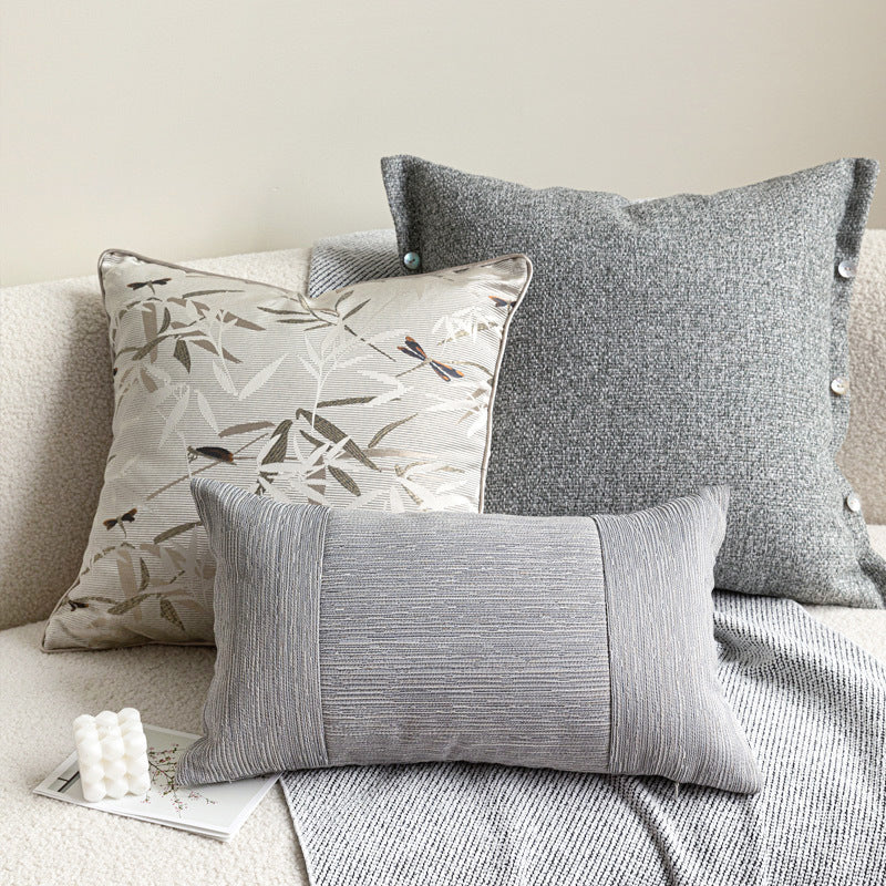 Chinese Ink Dragonfly Throw Pillow – Elegant Home Accent