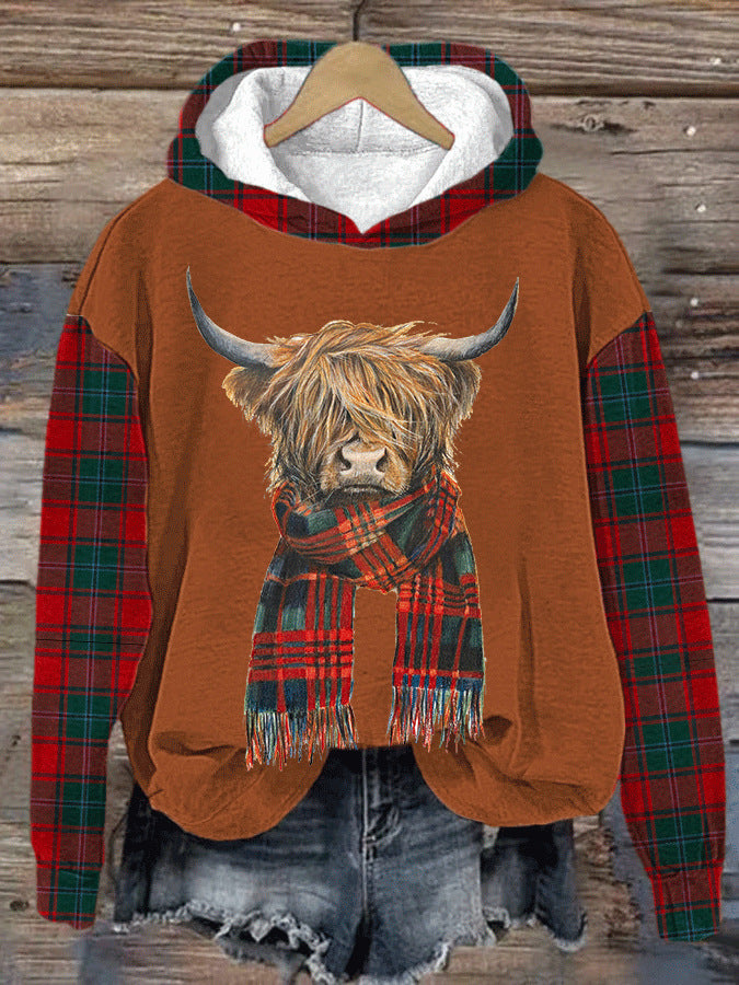 Haunted House 3D Bull Head Graphic Hoodie