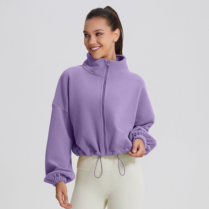 Women's Cozy Fleece Lapel Casual Sweatshirt