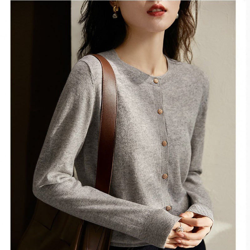 Women's Long-sleeve Knitted Cardigan Sweater
