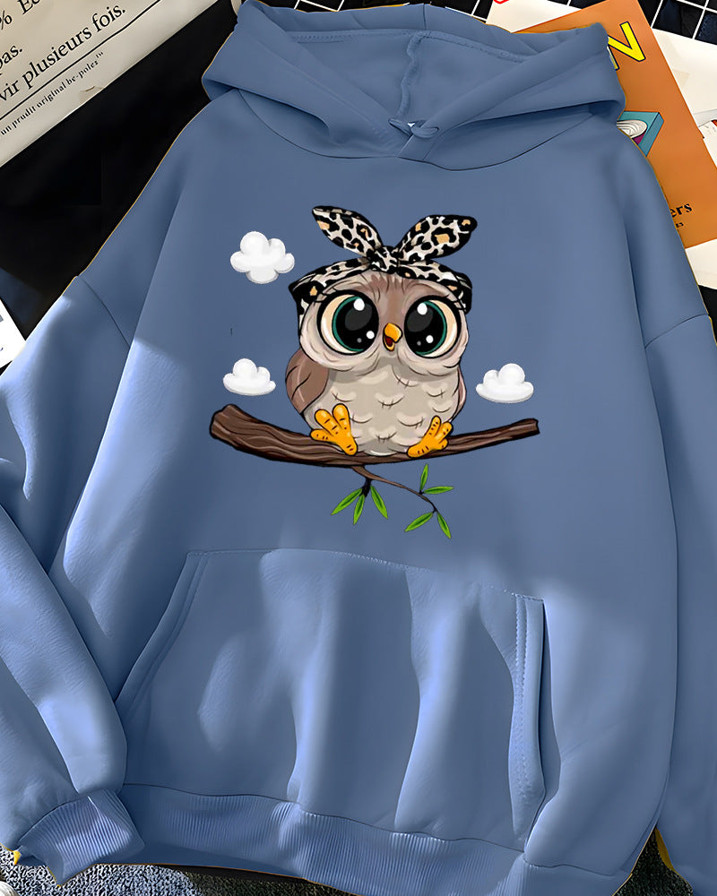 Cute Cartoon Hooded Sweatshirt for Women - Cozy & Casual
